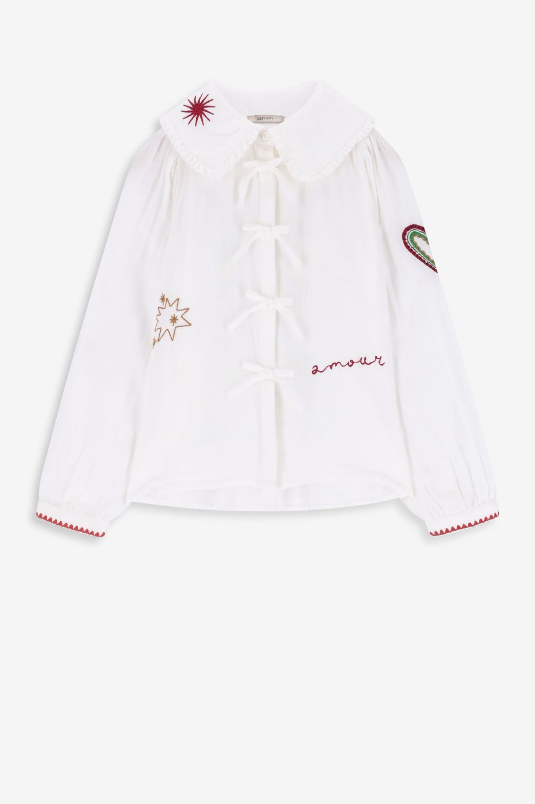 Witte blouse met embroidery