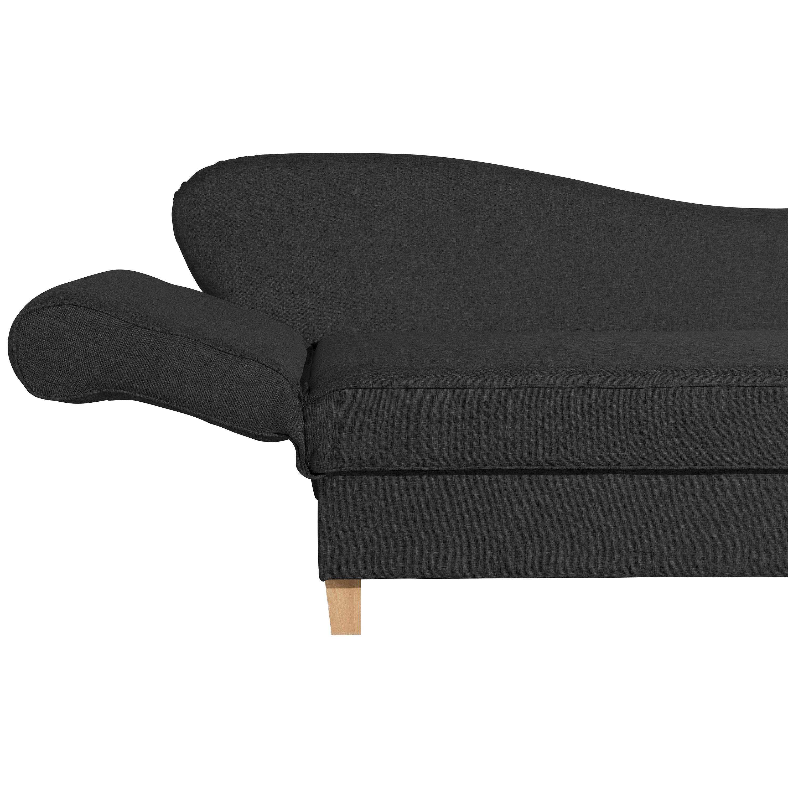 Max Winzer Selma Recamiere mit Armteil links klappbar schwarz
