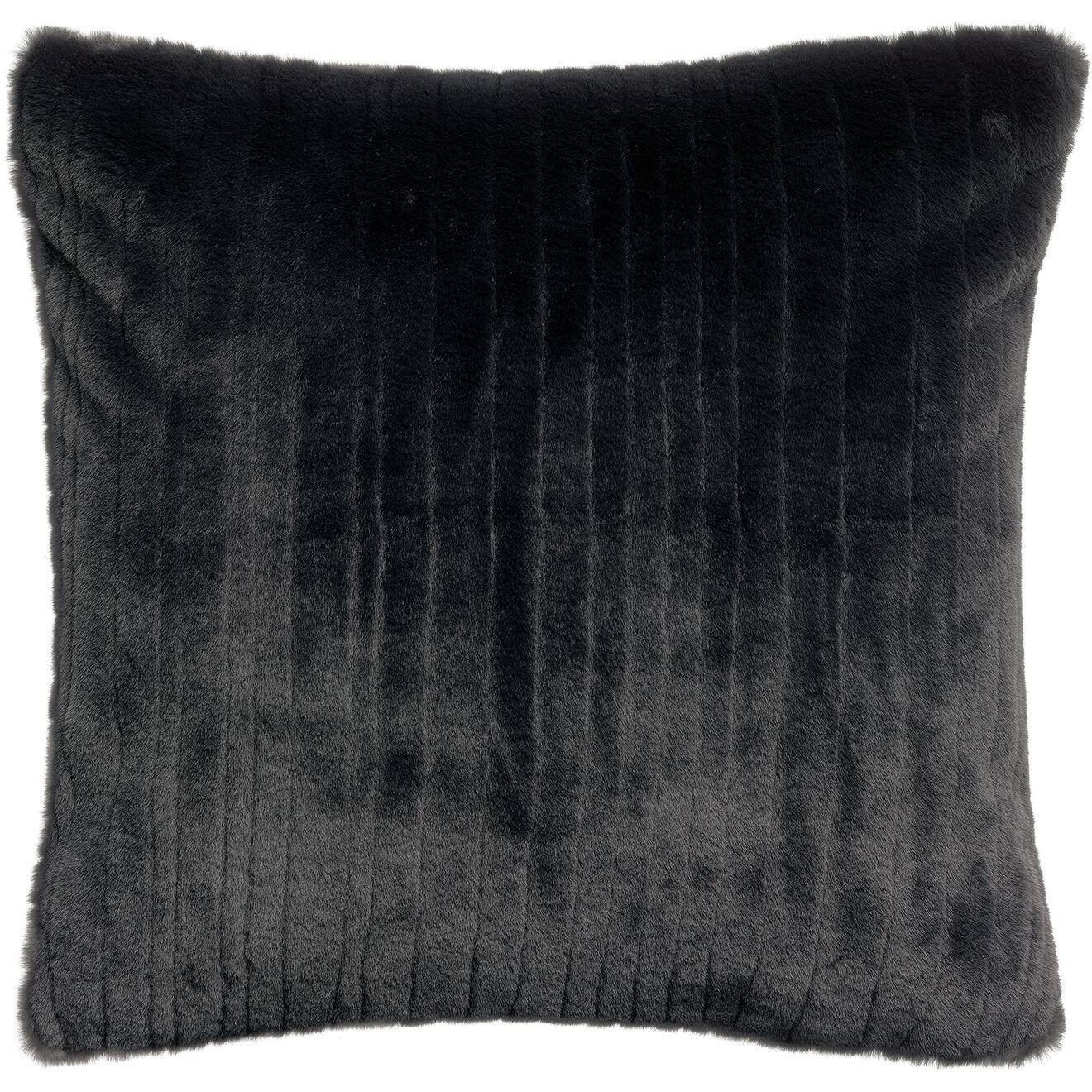 Vivaraise Coussin en fausse fourrure Artus ombre - 45x45 cm