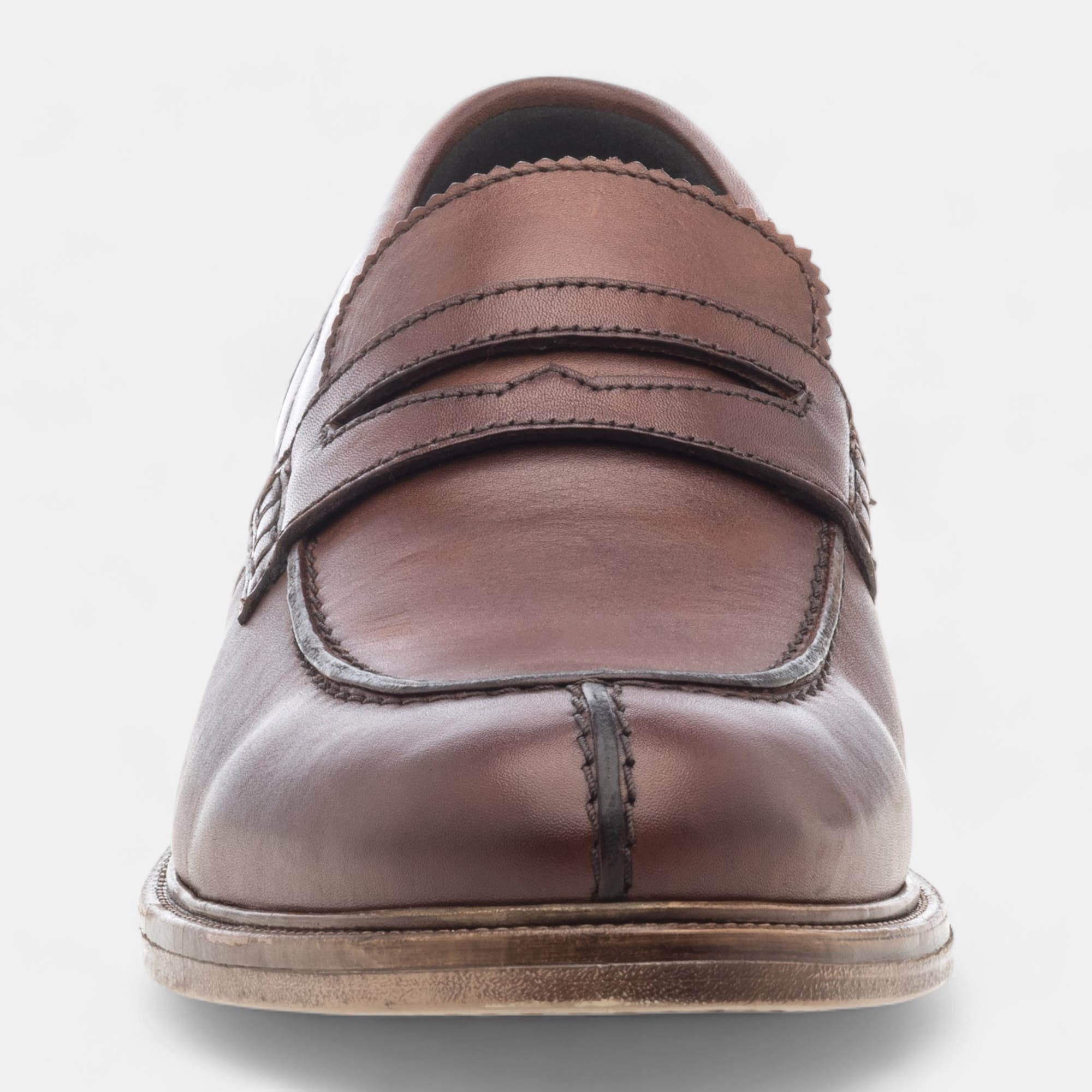 Mocassins Homme en cuir cognac