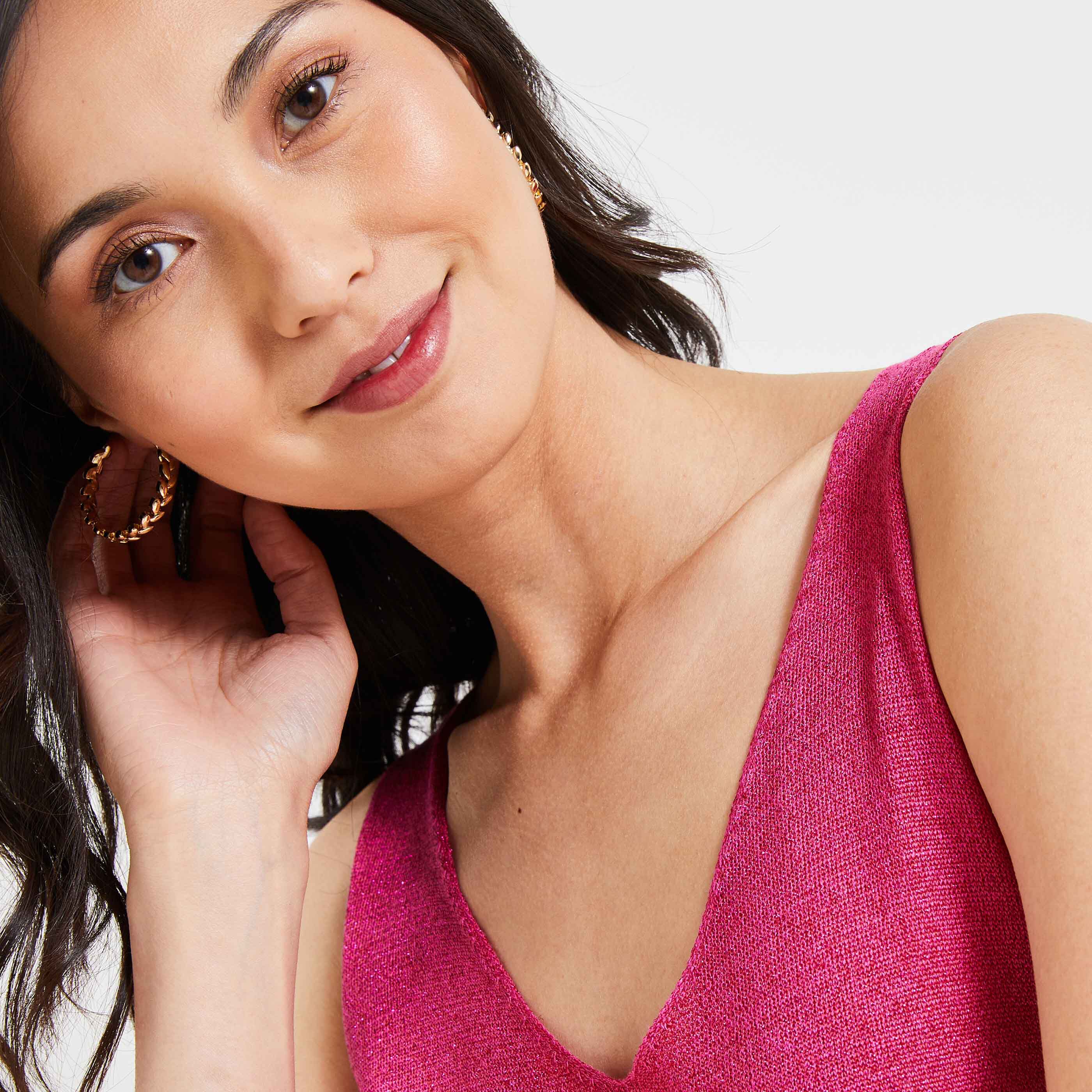 Débardeur lurex femme - ROSE