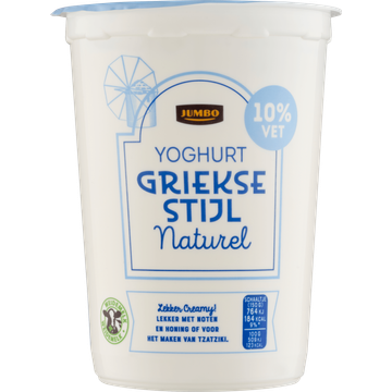 Jumbo Yoghurt Griekse Stijl Naturel 10% Vet 500 g