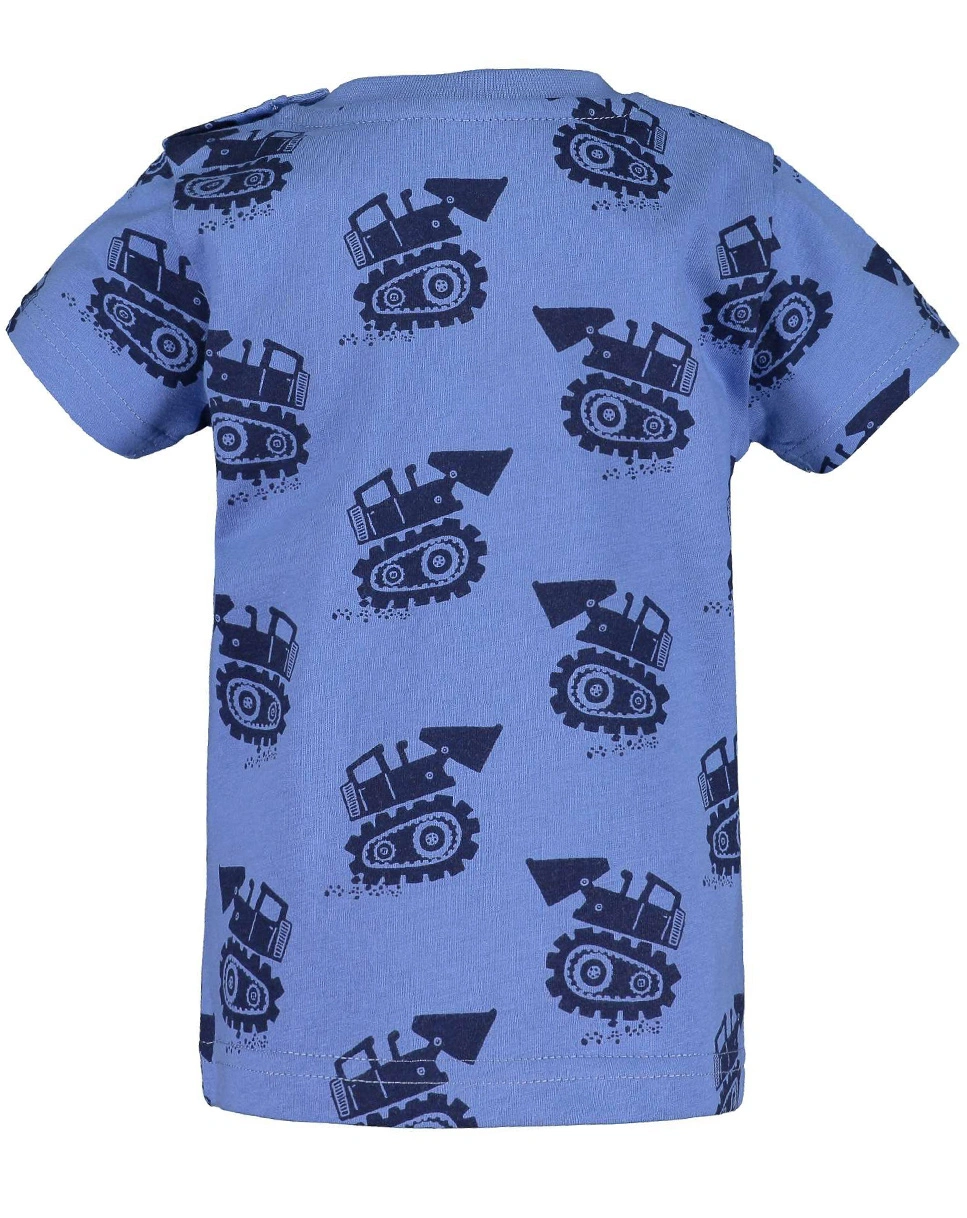 T-Shirt TRACTOR AOP in mittelblau