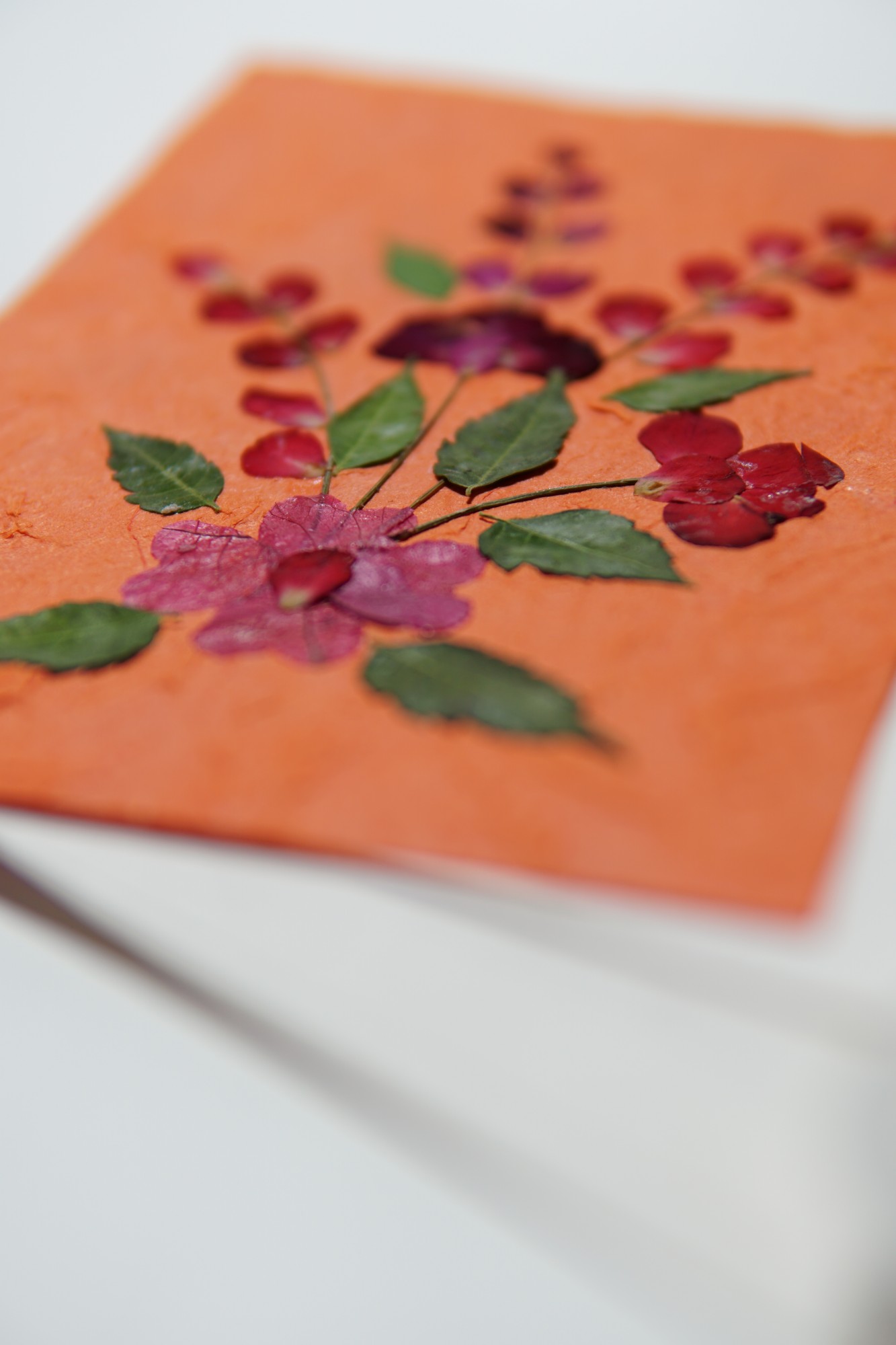 Grußkarte 'Blume', orange, T 17,5 cm, B 12 cm günstig bestellen