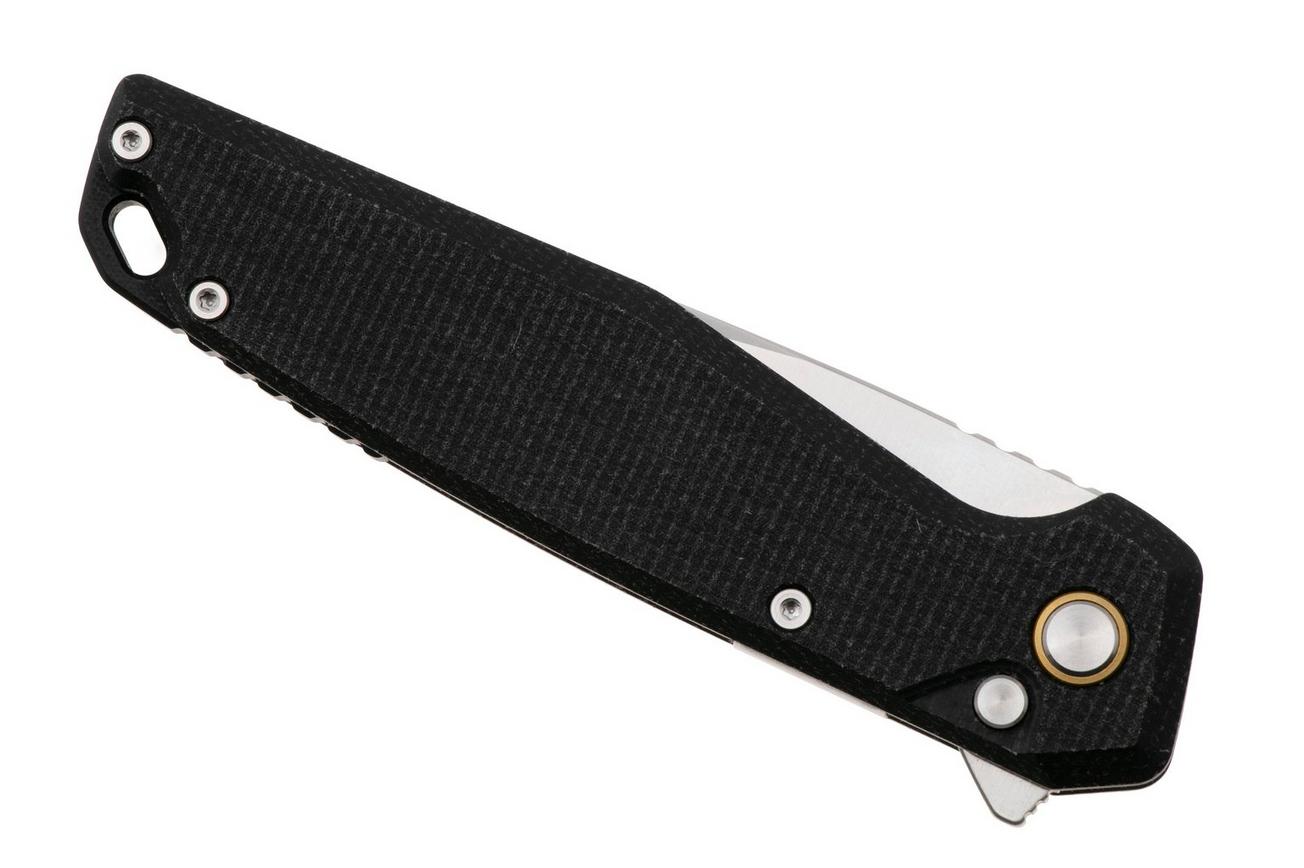 Ruike P873-MB Satin 14C28N, Black Micarta, zakmes
