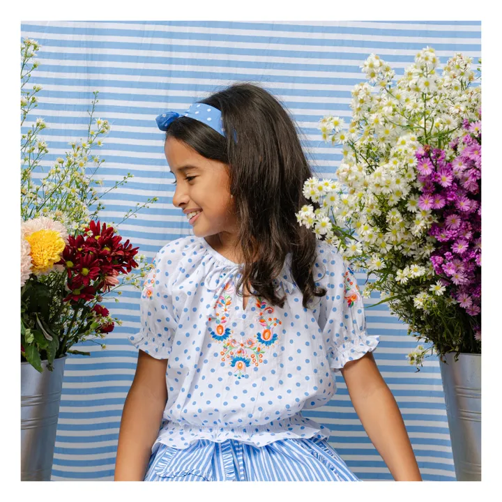 Kidsagogo Blouse Amour à Pois | Bleu
