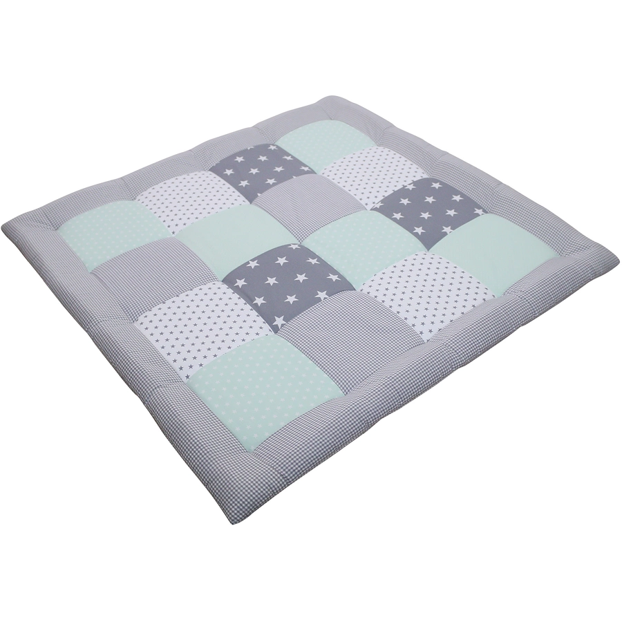 Ullenboom Krabbeldecke & Laufgittereinlage 100X100 cm Mint Grau