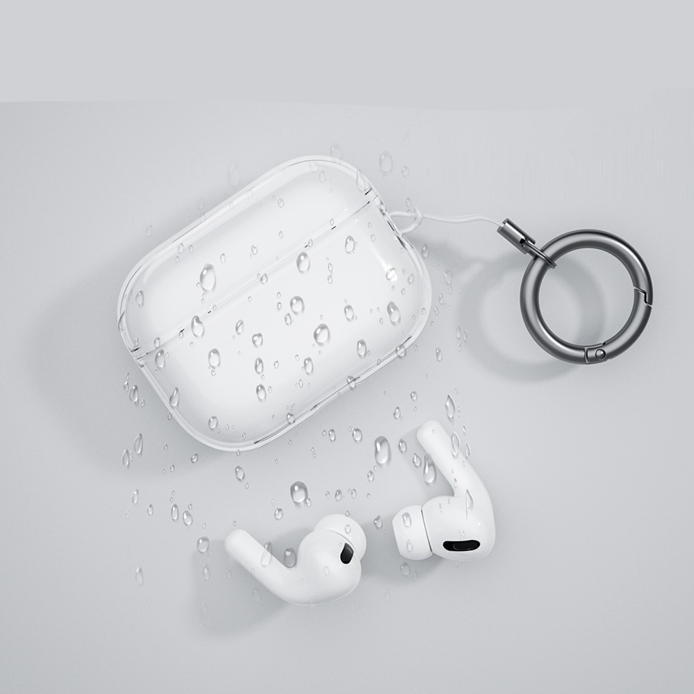 AirPods Pro 2 / AirPods Pro Gummi Schutzhülle   Scharnierring - Transparent