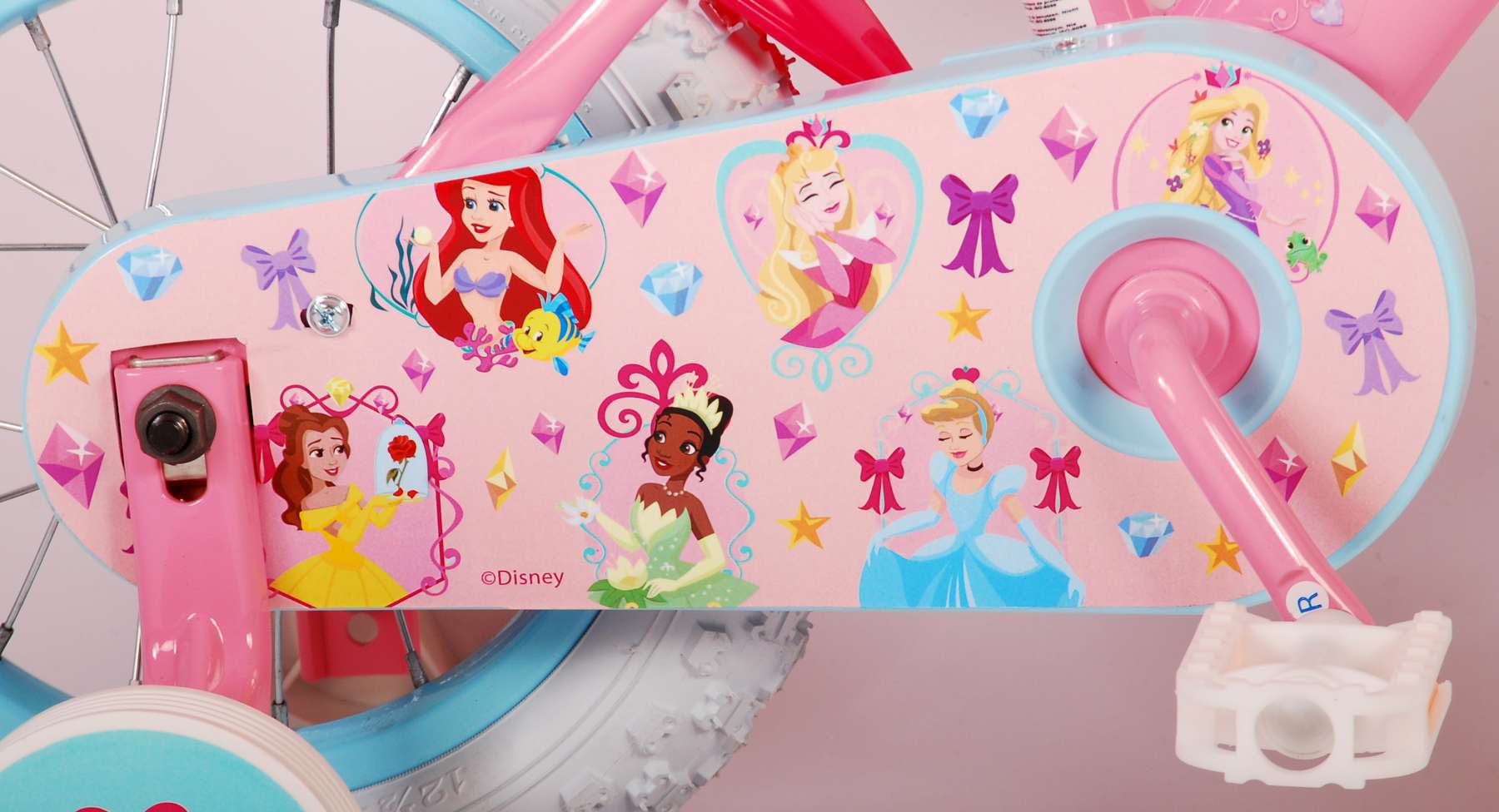 Kinderfahrrad Disney Princess für Mädchen 12 Zoll Kinderrad in Pink