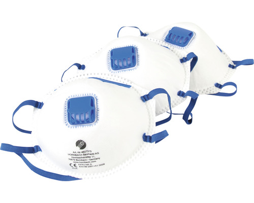 Stofmasker, fijnstofmasker, 3-delig, beschermingsklasse FFP2