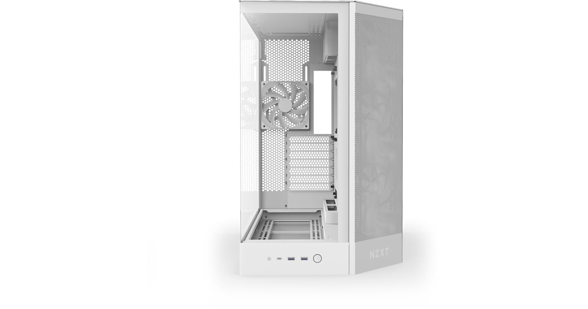 NZXTH9 Flow midi tower behuizing  (Wit (mat) | 2x USB-A | 1x USB-C | Tempered Glass)