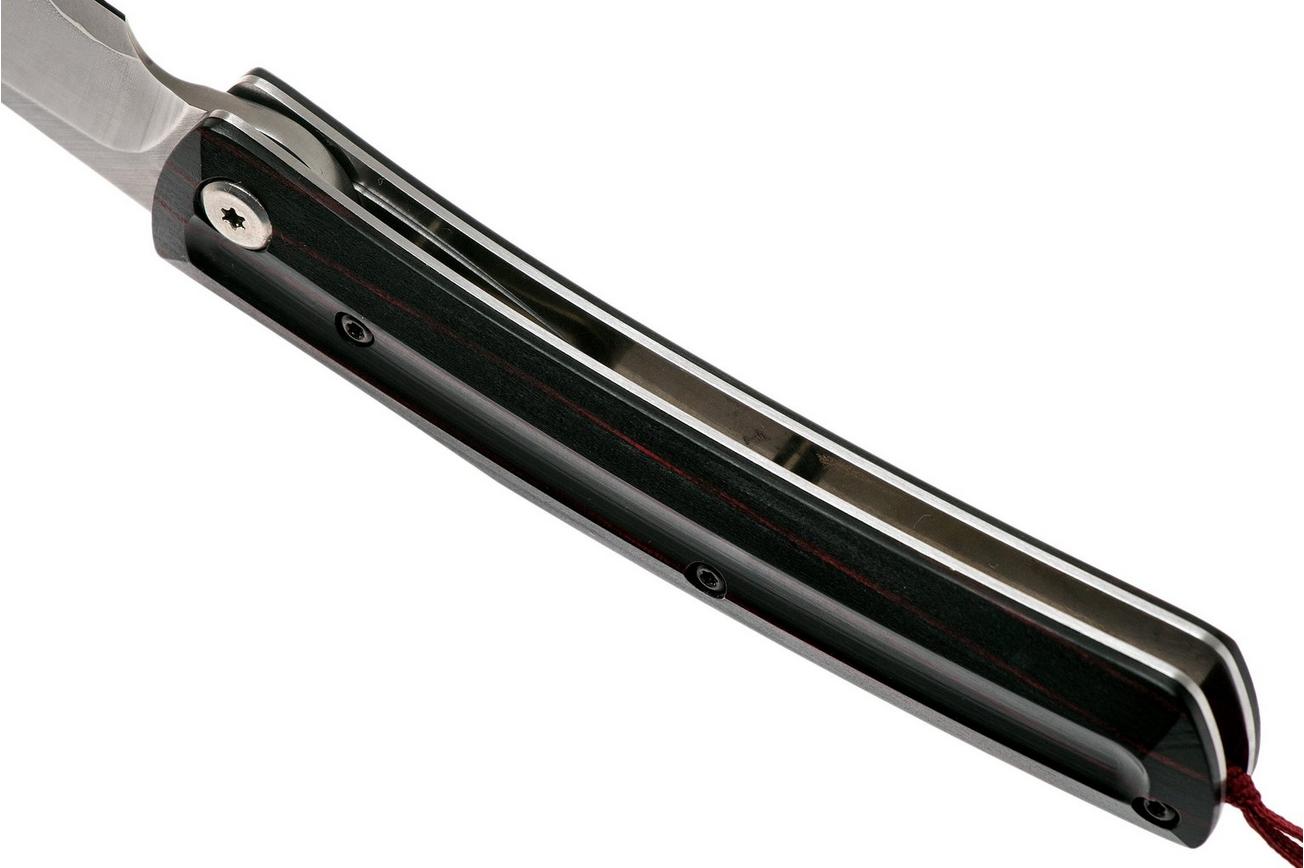 Mcusta MC-191C Friction Folder, Black-Red Wood, herenmes