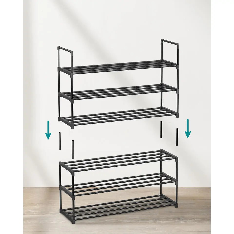 Songmics Schoenenrek Pedri - 92 x 30,5 x 55 cm - Zwart