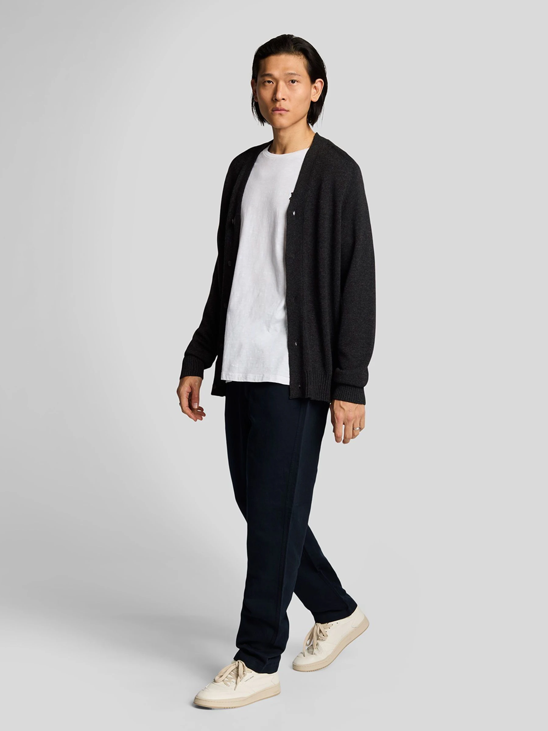 Lyle & Scott linnenmix broek met trekkoord