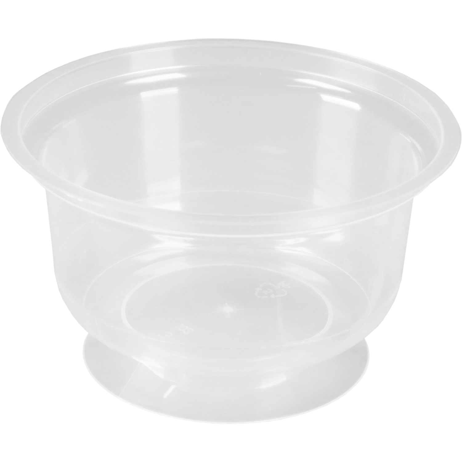 Kuipje, op voet, Ø95x55mm, 150ml, PP, transparant