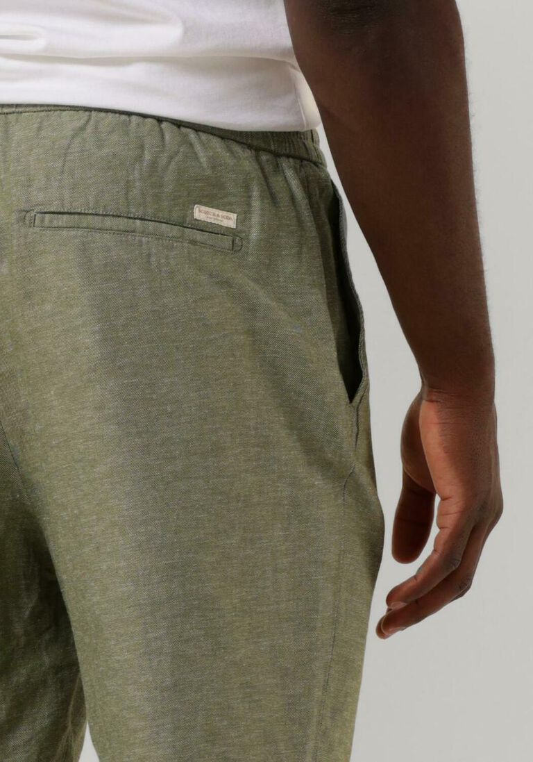 SCOTCH & SODA groene scotch & soda korte broek fave - cotton/linen twill bermuda