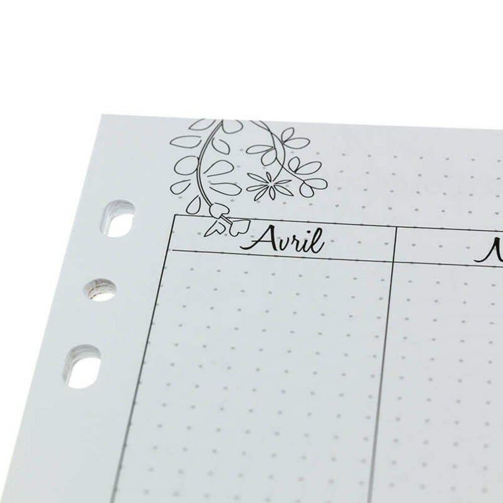 Recharge bullet journal - pages mensuelles
