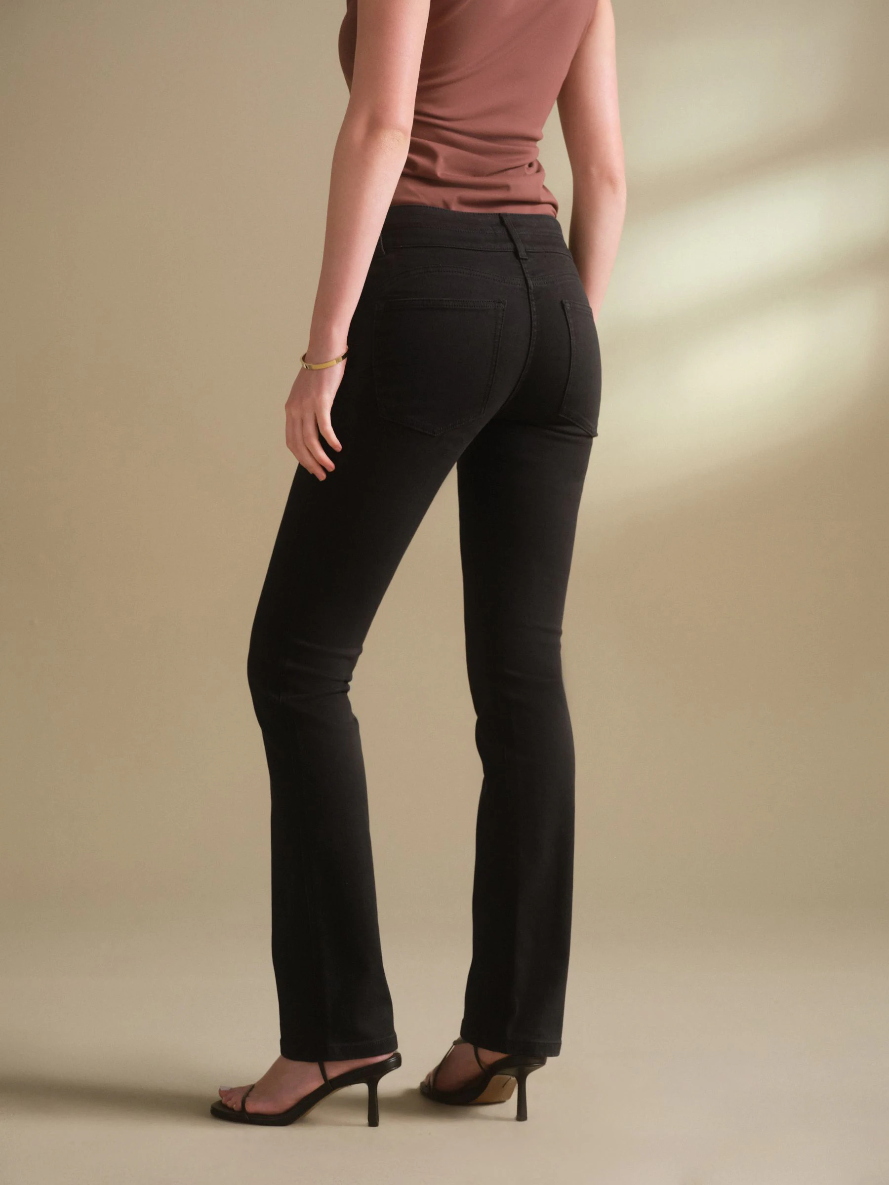 Net zwart - Lift, slim en shape jeans met bootcut