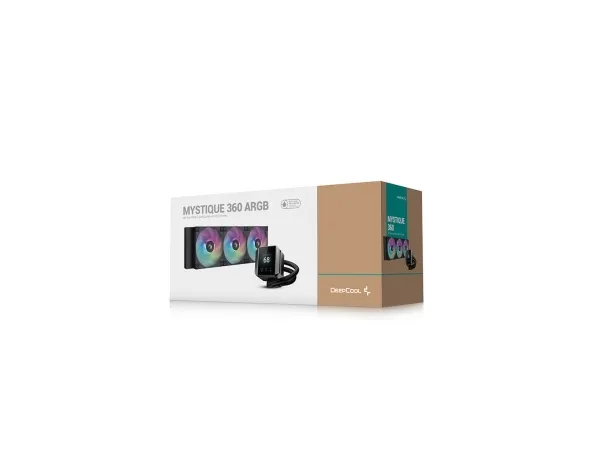 DeepCool MYSTIQUE 360 ARGB, Alt-i-en væskekøler, 12 cm, 600 rpm, 2400 rpm, Sort