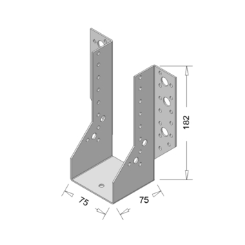 Raveeldrager Verzinkt Zwaar 75x182 mm
