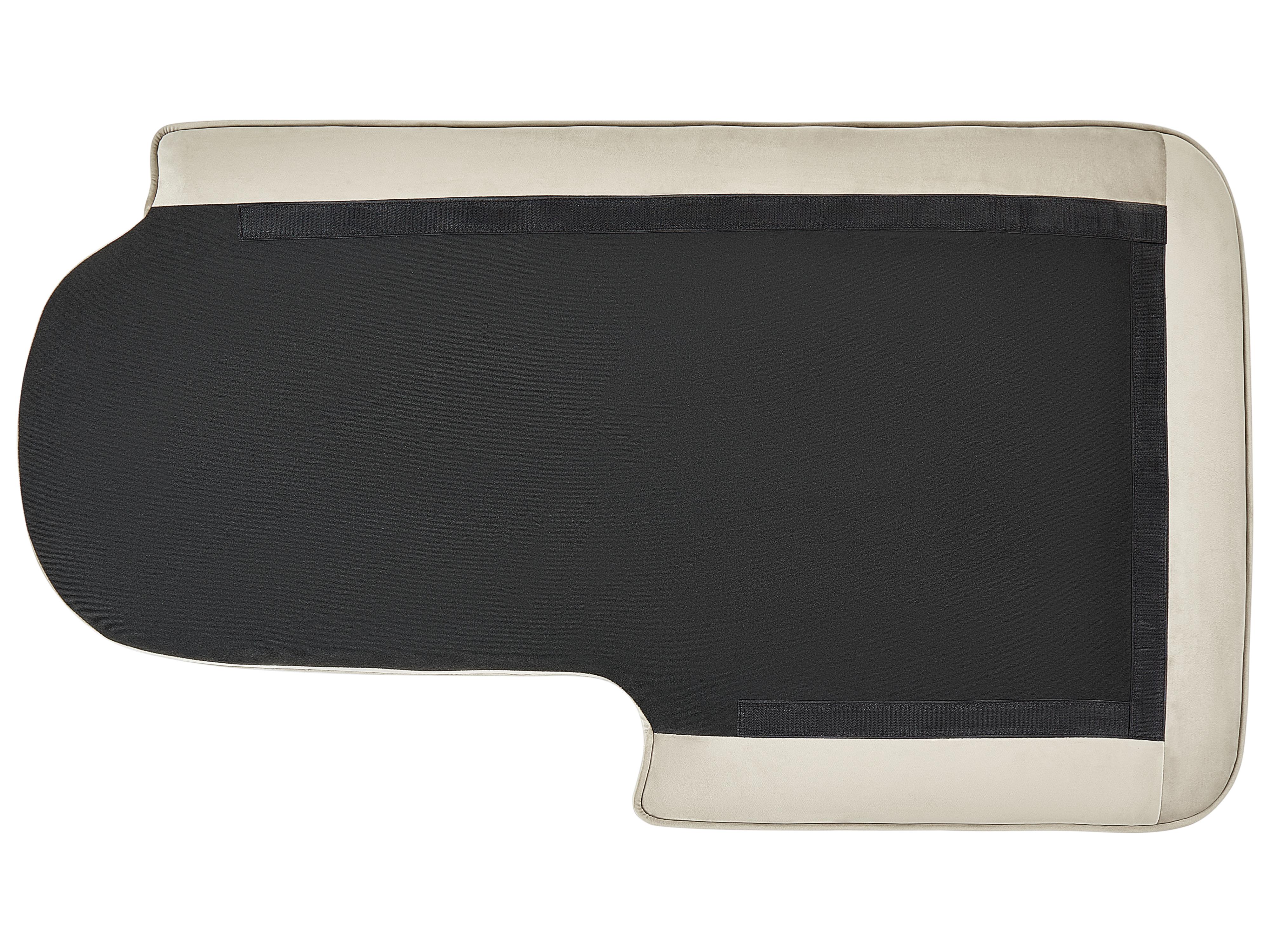 Linkszijdige chaise longue ALLIER Fluweel Beige