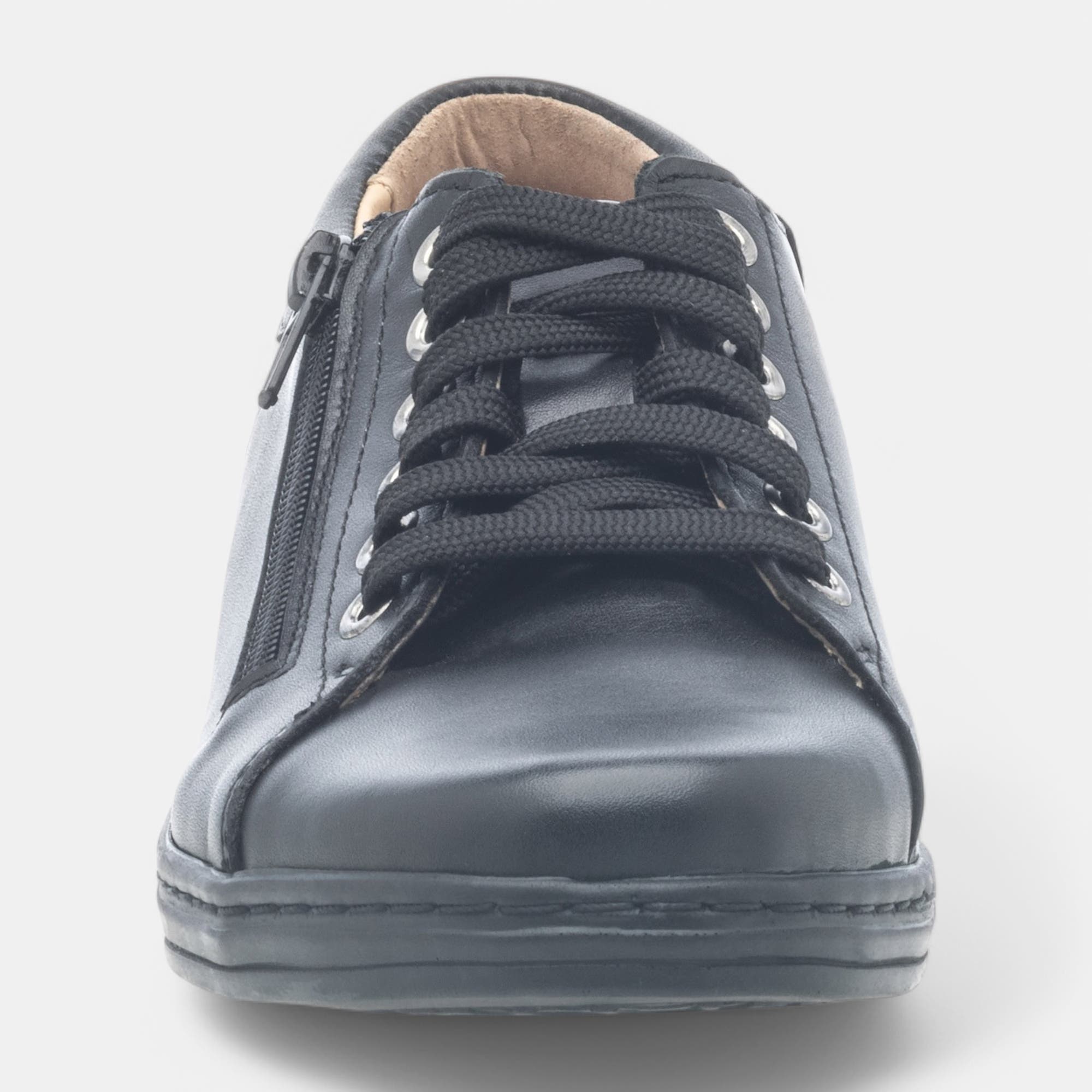 Derbies pieds sensibles Femme en cuir noir