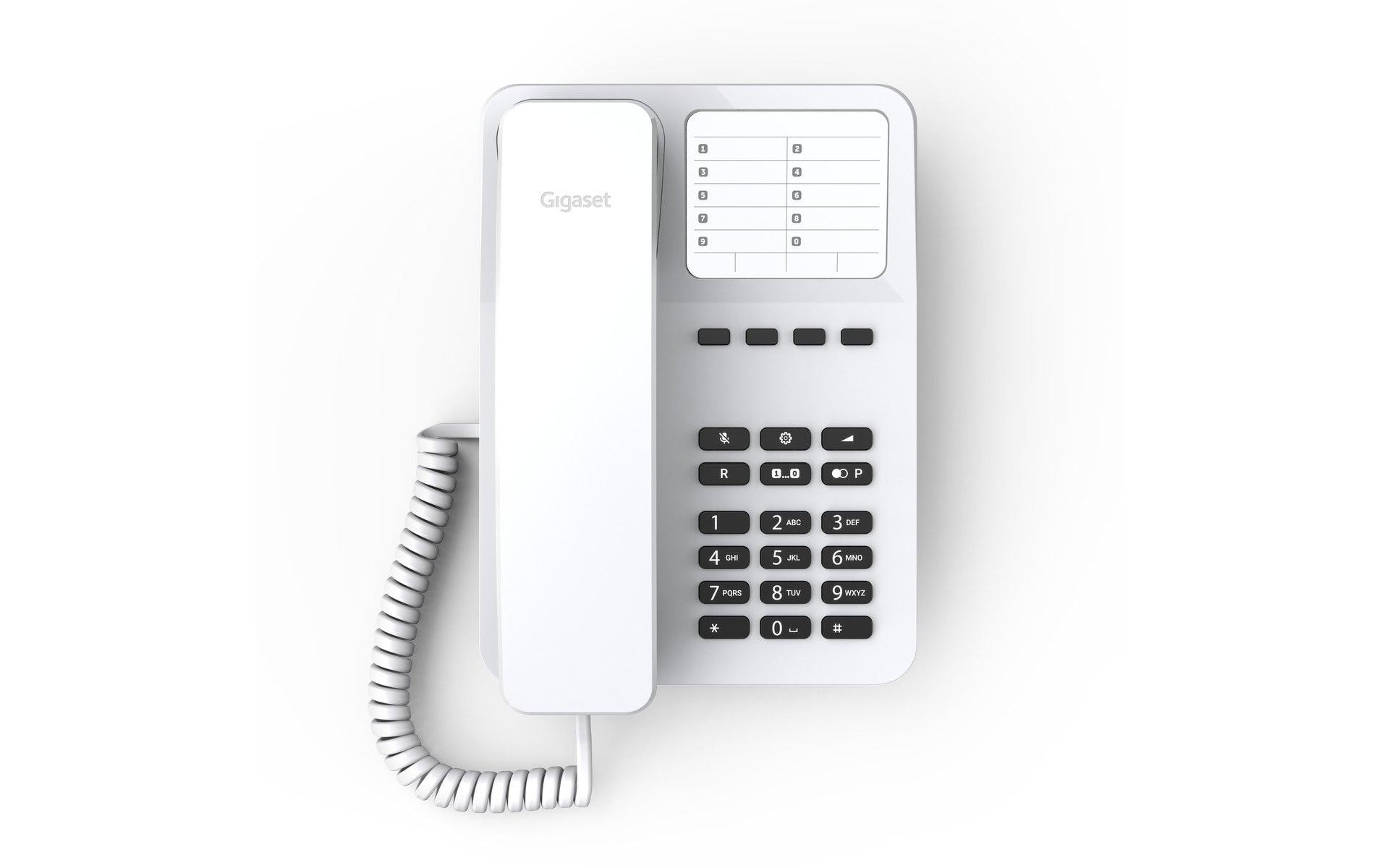 Tischtelefon Desk 400 WeissDas Wand- und Tischtelefon für einfache Telefonie