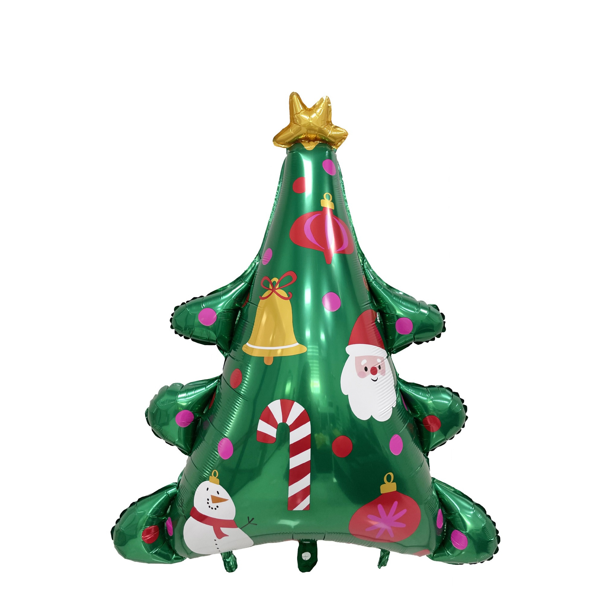 (2er Set) 90x85cm Winter Party Folien Ballon Weihnachts Deko Luftballon - Christbaum