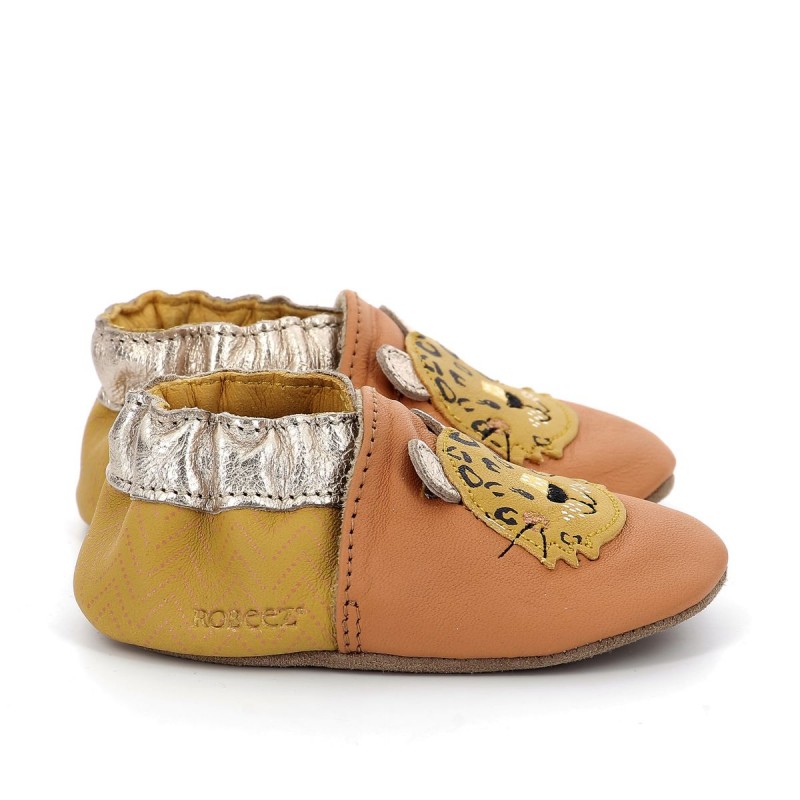 Robeez Robeez Chaussons Leopardo Camel