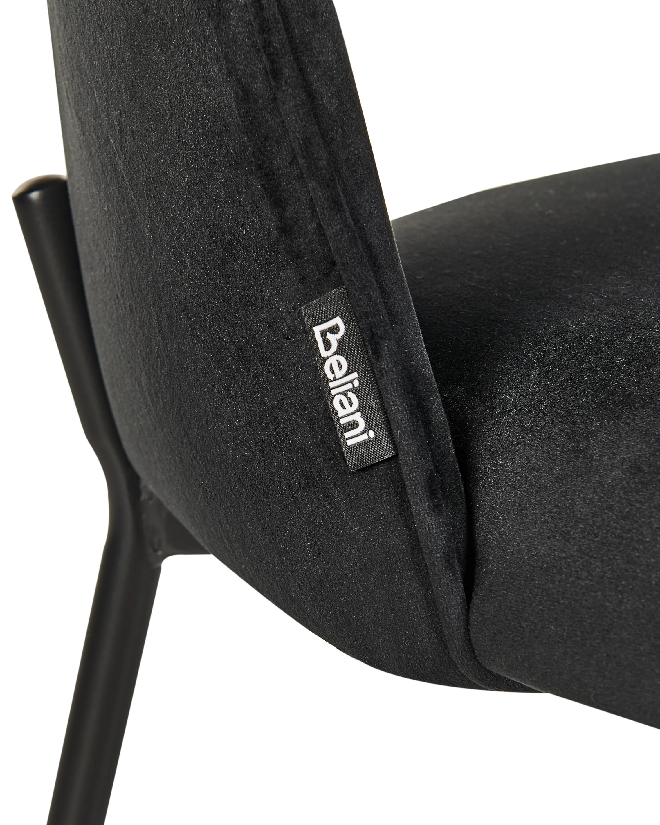 Set van 2 eetkamerstoelen COVELO Fluweel Zwart