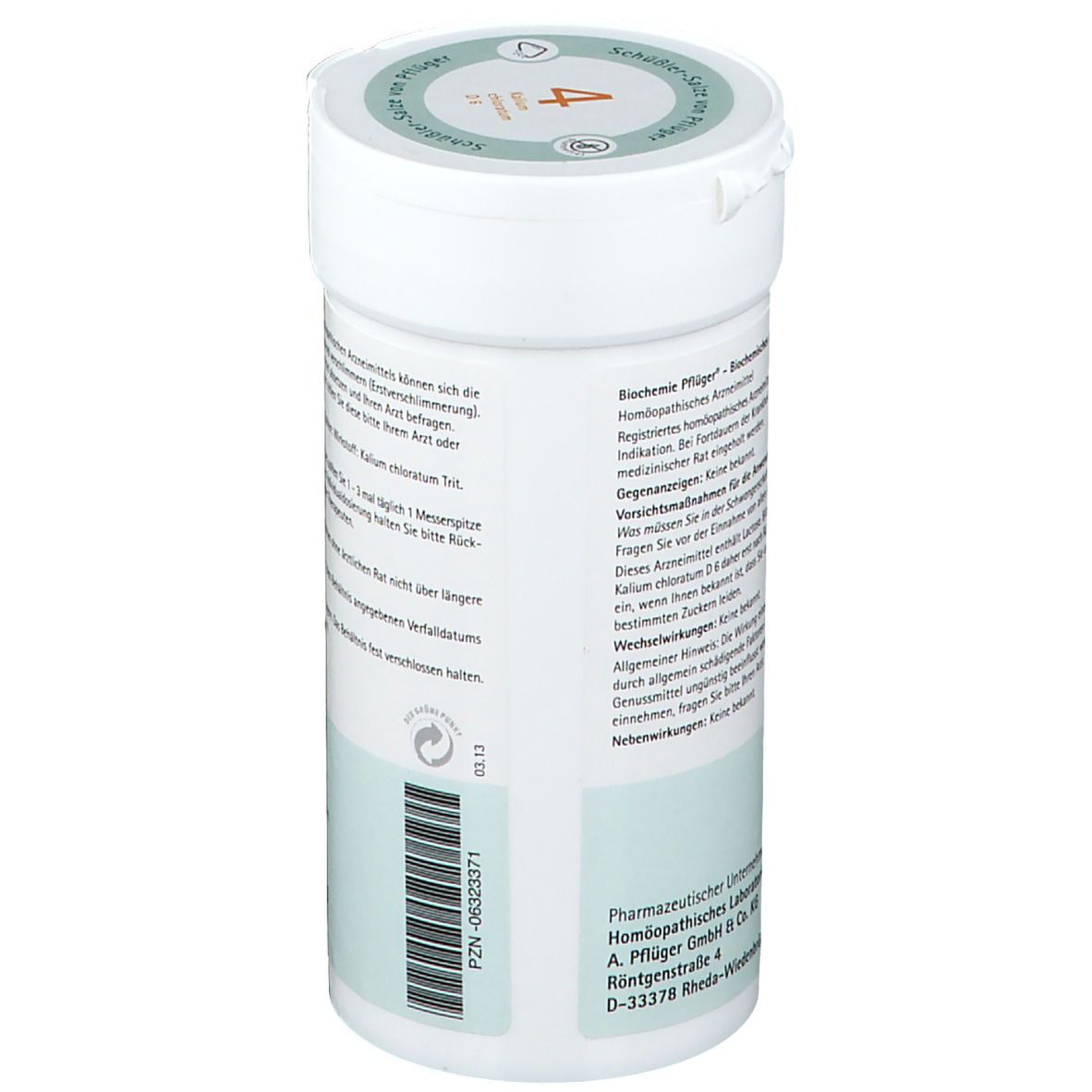 Biochemie Pflüger® Nr. 4 Kalium chloratum D6 Pulver