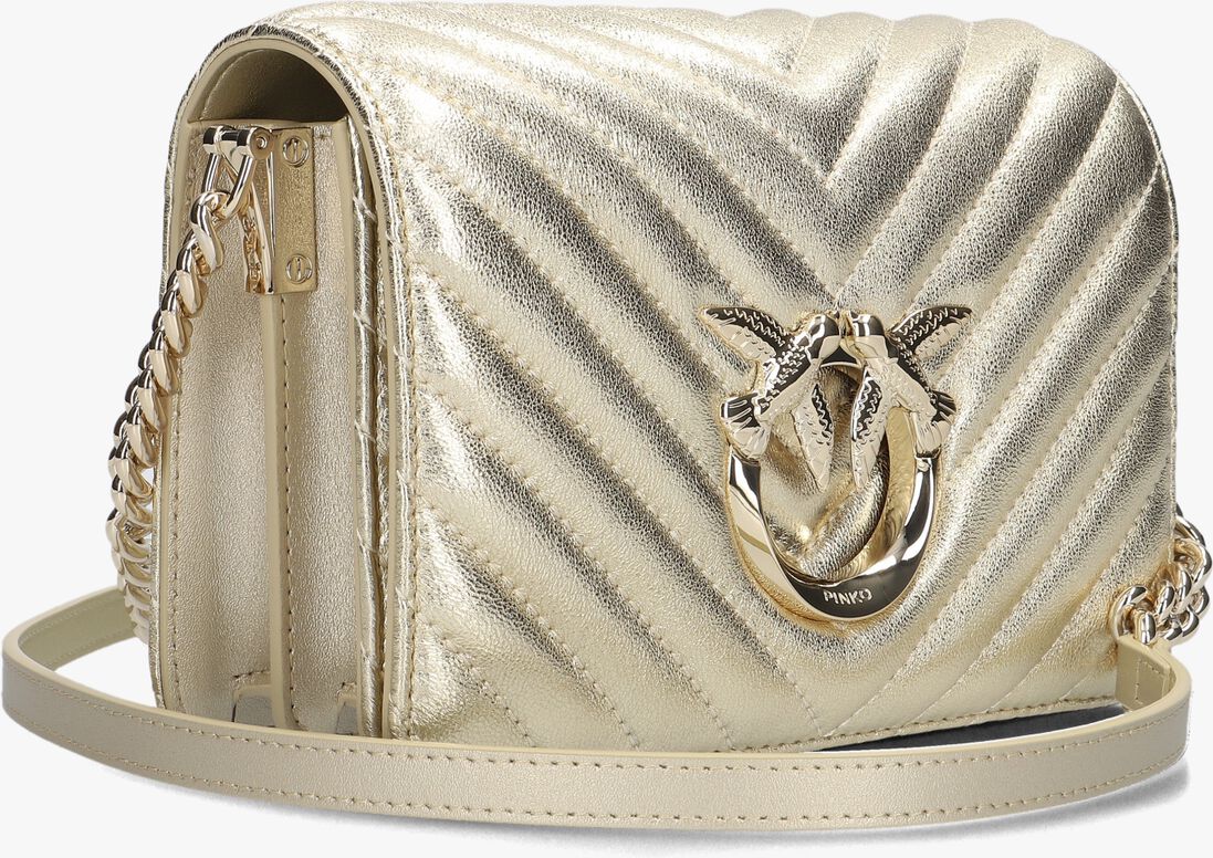 PINKO gouden pinko schoudertas love click mini metal