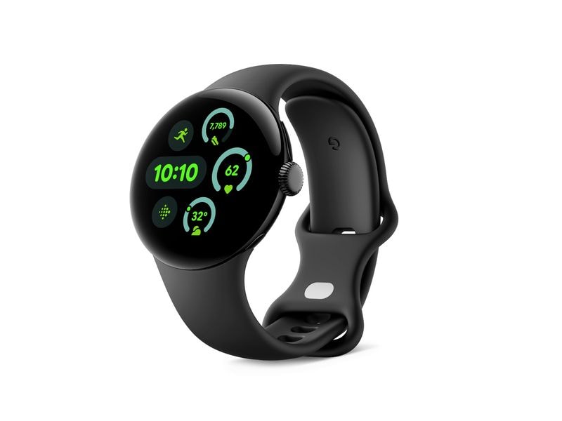 Google Pixel Watch 3 WLAN 41 mm Schwarz Schlanke Smartwatch mit erweitertem Gesundheits- und Schlaftracking