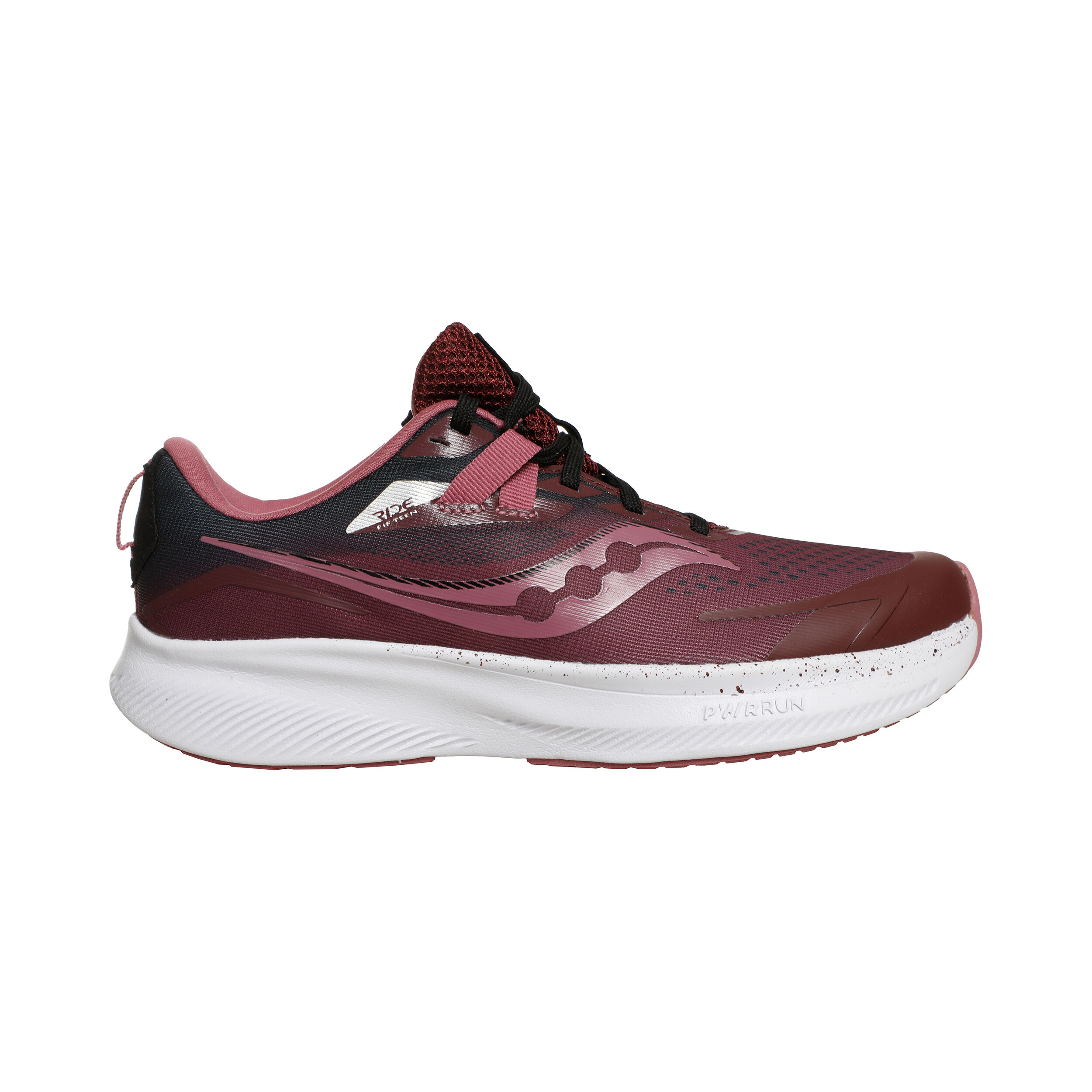 Saucony Ride 15 Chaussure De Running Sans Stabilisateurs Enfants - Rouge Foncé , Blanc