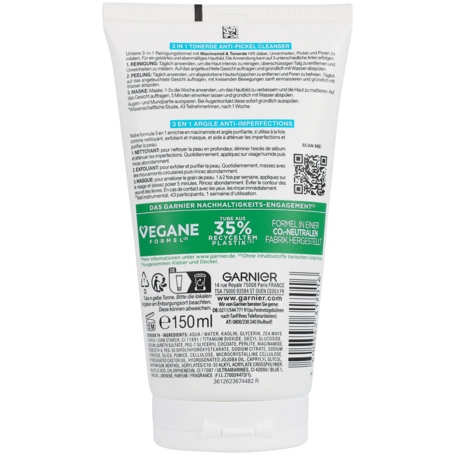 Garnier Pure 3 in 1 Washgel