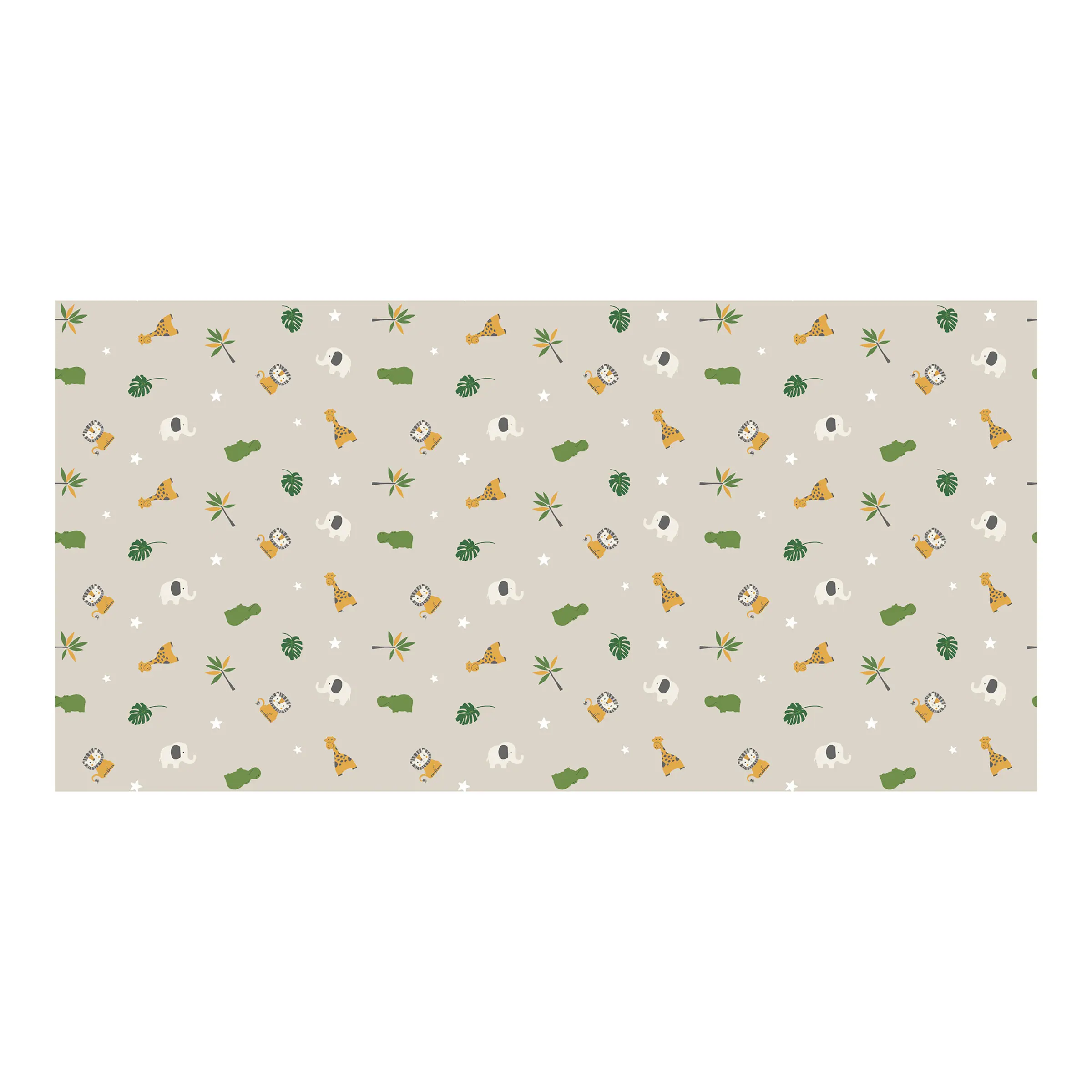 BORNINO HOME Krabbeldecke Jumbo mit wasserfester Unterseite 140x200 cm beige / Safari