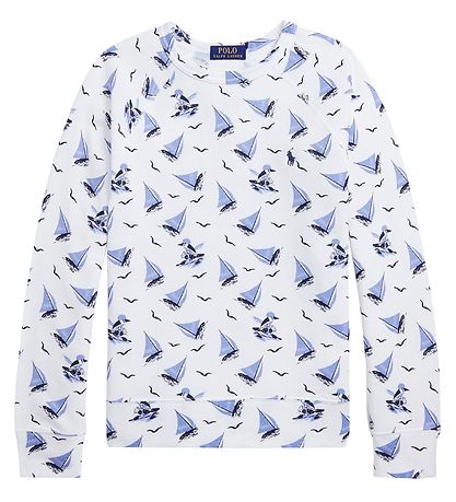 Polo Ralph Lauren Sweatshirt - Classics - Weiß/Blau m. Segelschi