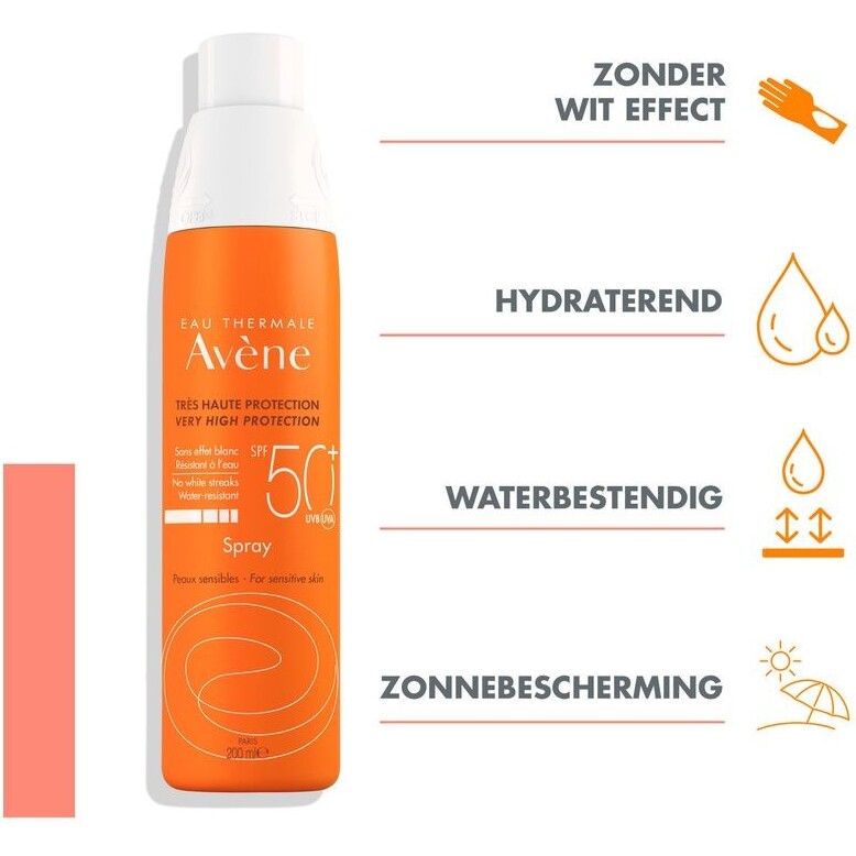 Spray Solaire SPF50+ Avène - Flacon de 200 ml