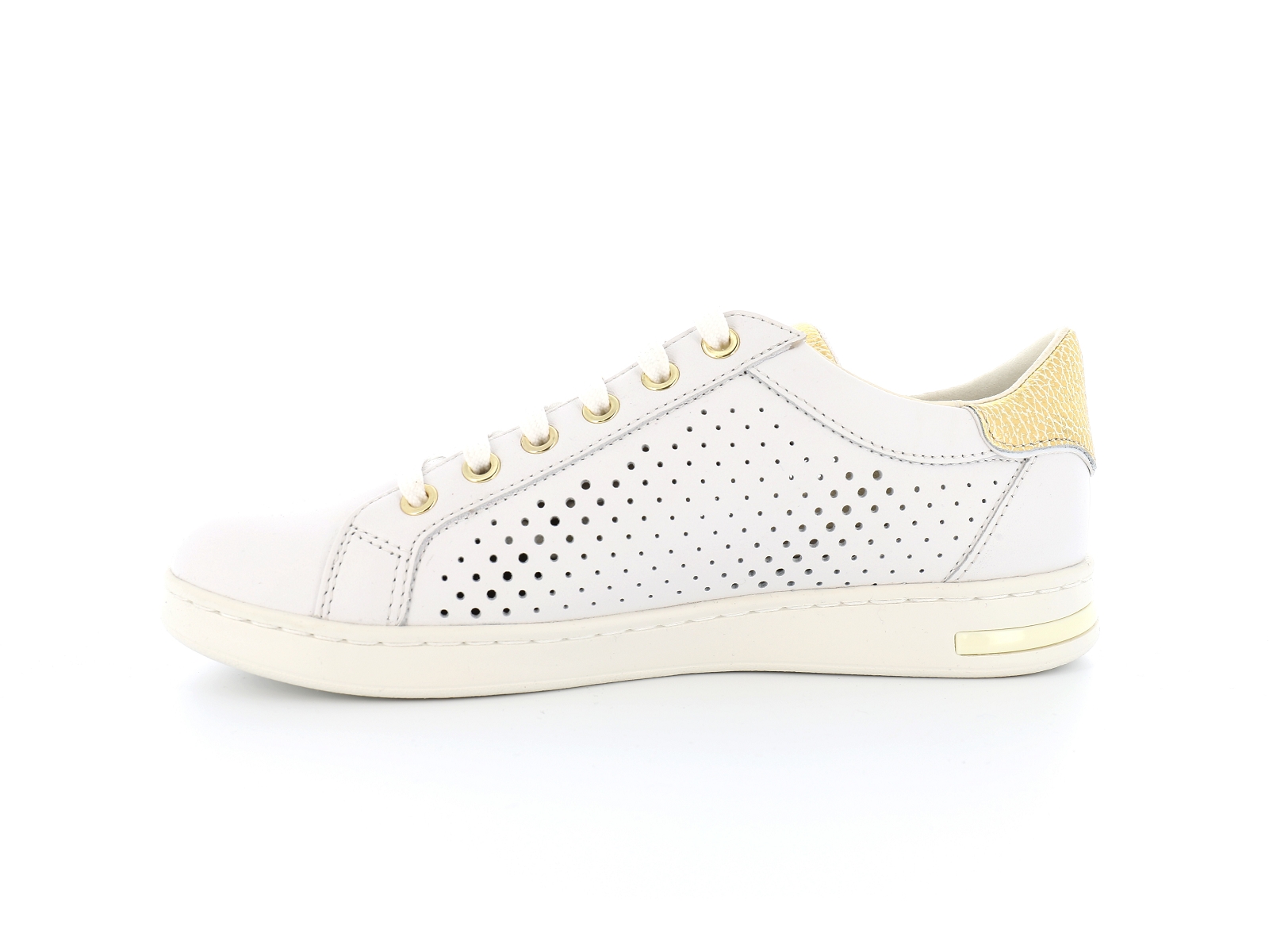 Geox-D JAYSEN D151BB Cuir Blanc-Or