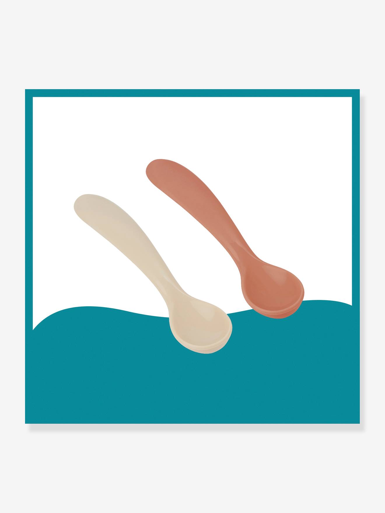 Kit de alimentação de silicone BABYMOOV Grow'Isy, vermelho claro liso