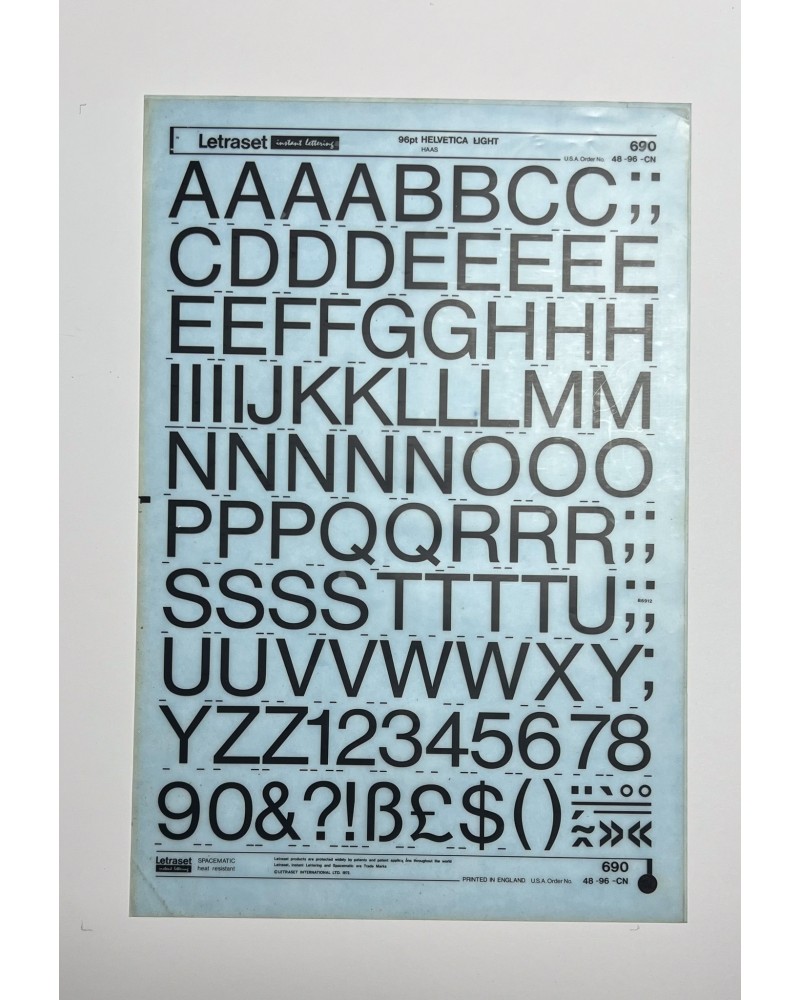 letraset-690- HELVETICA LIGHT - 96pt