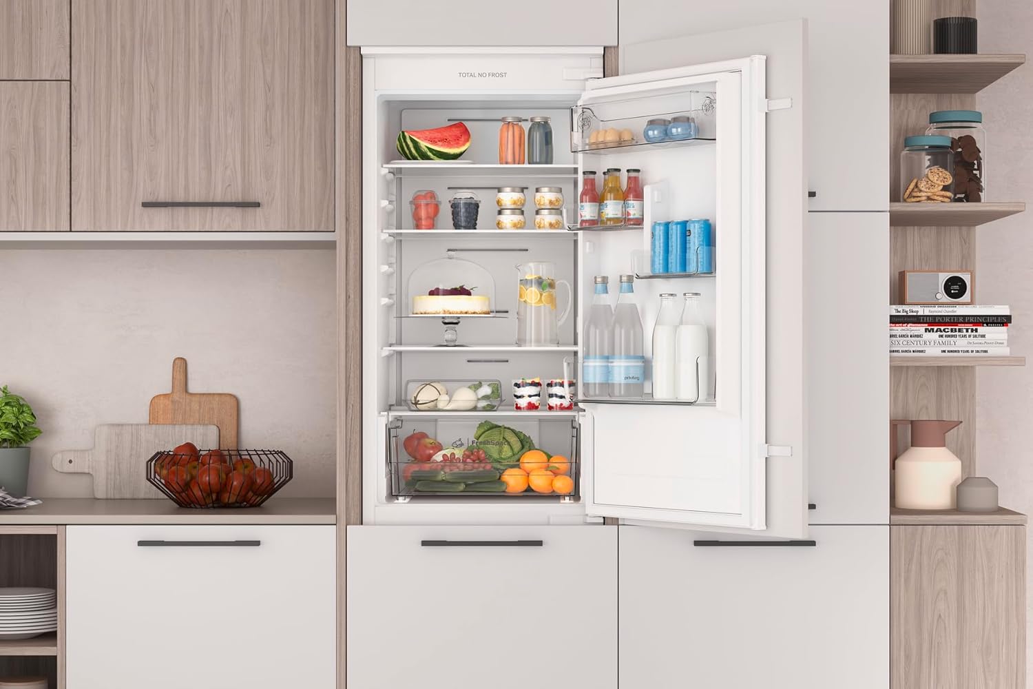 Privileg Einbau-Kühl-Gefrierkombination PCI 16S2/ Nische 158 cm/LessFrost – weniger Abtauen dank außenliegendem Verdampfer/Elektronische Temperaturregelung/Abtauautomatik im Kühlteil