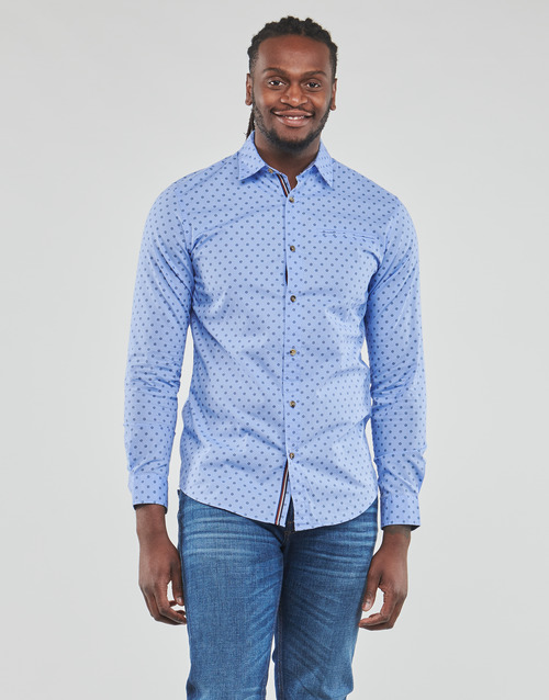 Jack & Jones - JJETREKOTA DETAIL SHIRT LS - Bleu