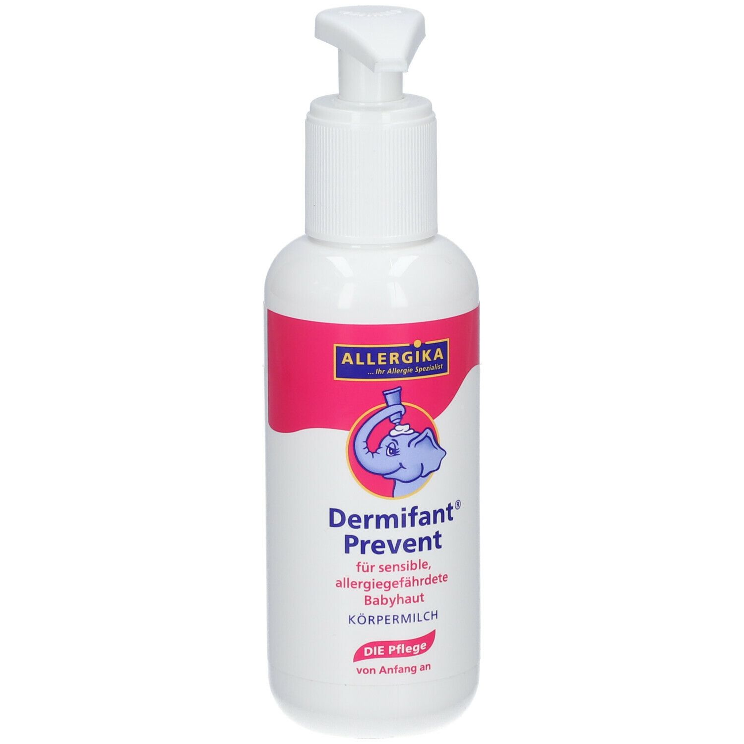 Dermifant® Prevent Körpermilch - Körpermilch für sensible, allergie-gefährdete Babyhaut, speziell entwickelt für Babys & Kids aus Allergiker-Familien. Zieht schnell ein.