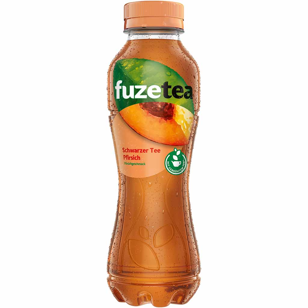 12x Fuze Tea Schwarzer Tee Pfirsich PET á 400ml=4,8L MHD:31.8.25