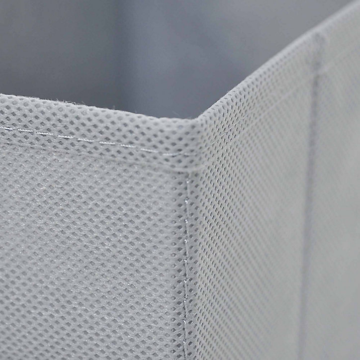 Lot de 2 boîtes de rangement rectangulaire en textile Mixxit coloris gris clair