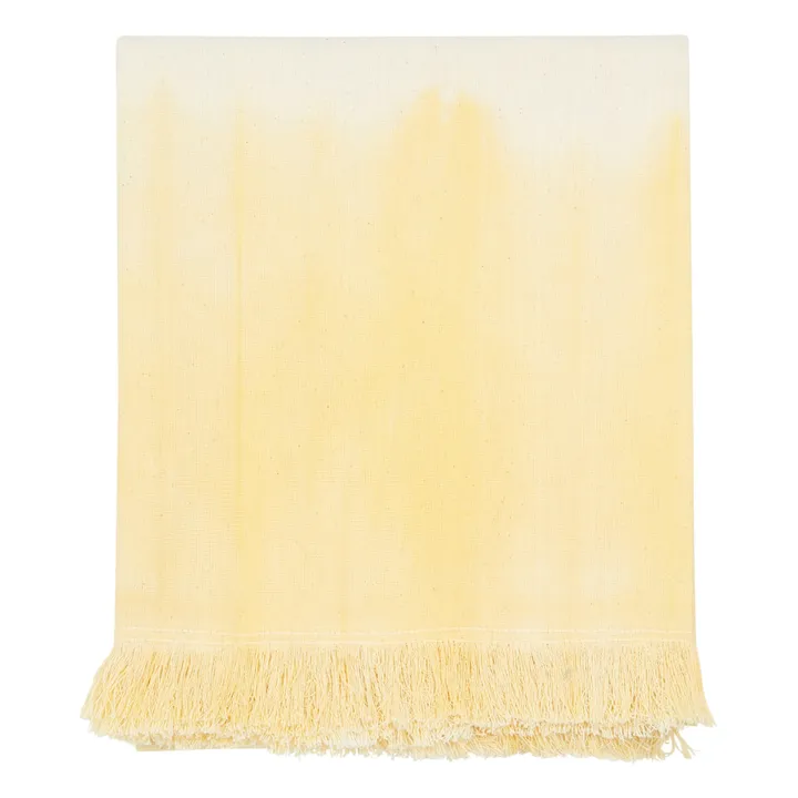 Tensira Drap de plage avec franges | Rose pêche