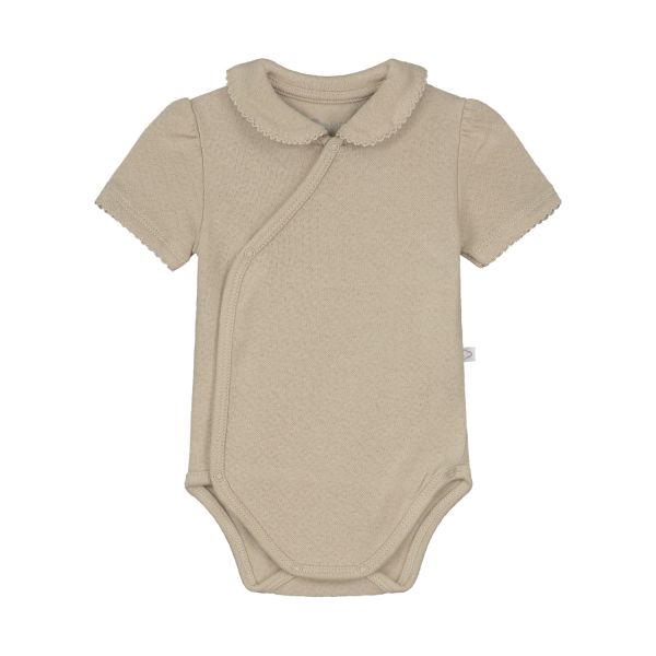 Mats & Merthe Charlotte Overslagromper Korte Mouw Off White 1 Mnd