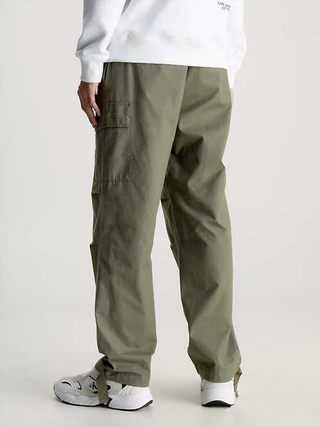 Calça cargo de algodão ripstop