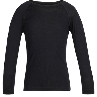 Icebreaker Merino 200 Oasis  Funktionsshirt Lang Black Kinder
